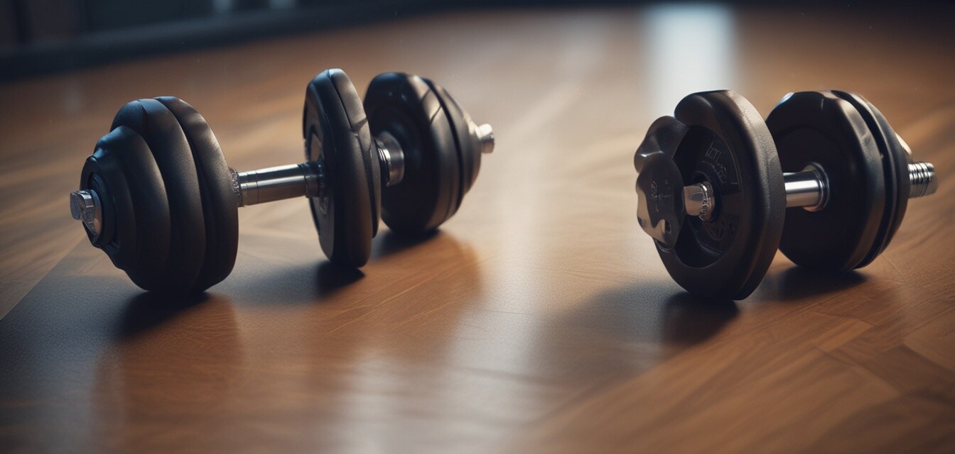Adjustable dumbbells for home workout