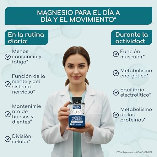 Beneficios del magnesio para la rutina diaria y la actividad física.