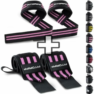 Cintas de soporte para muñeca de gimnasio en varios colores.