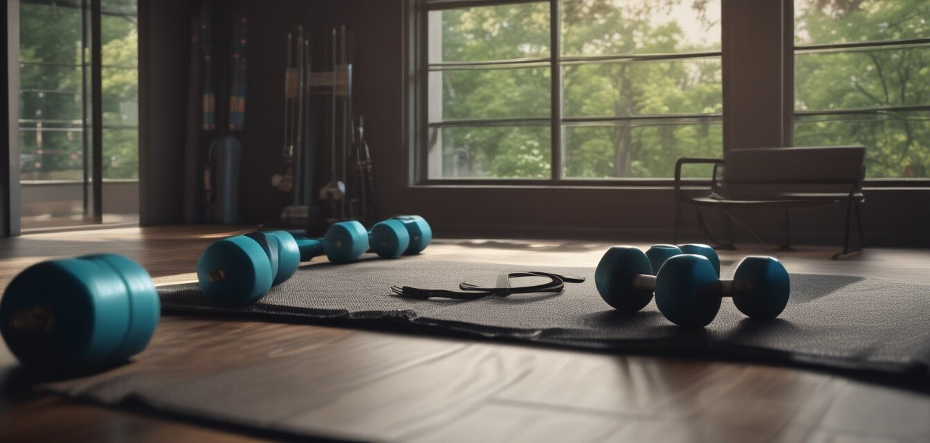 Home HIIT workout scene